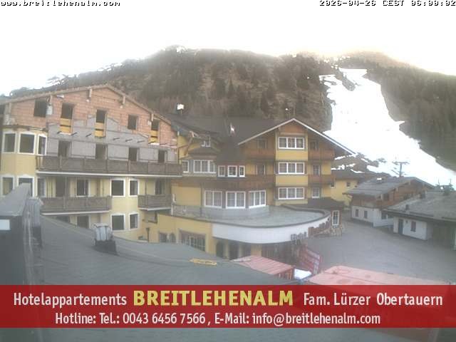 Archived image Webcam View from the hotel Breitlehenalm