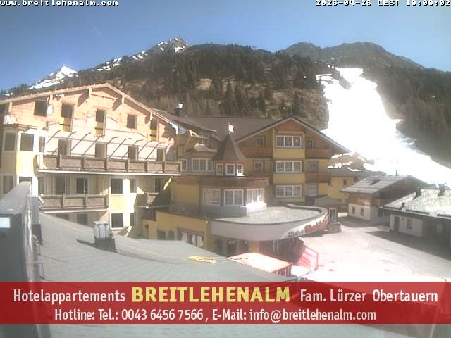 Archived image Webcam View from the hotel Breitlehenalm