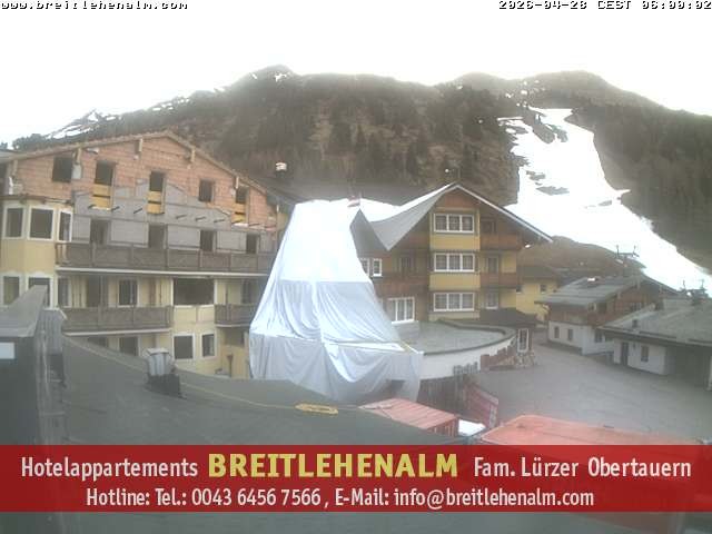 Archived image Webcam View from the hotel Breitlehenalm