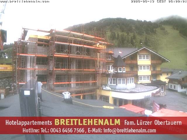 Archived image Webcam View from the hotel Breitlehenalm