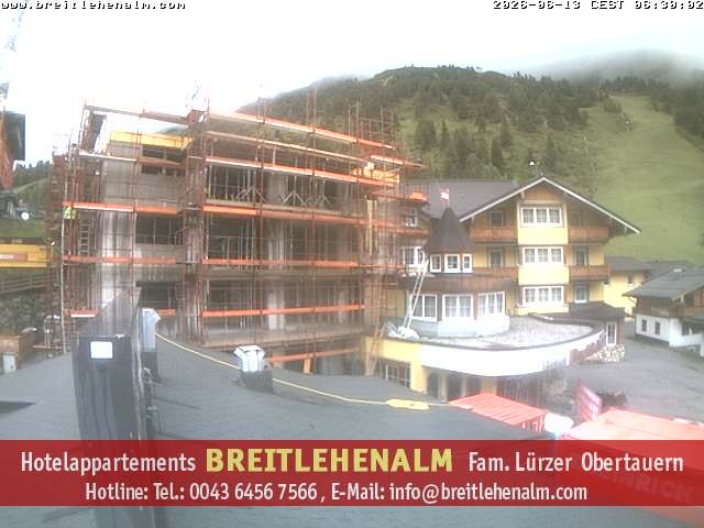 Archived image Webcam View from the hotel Breitlehenalm