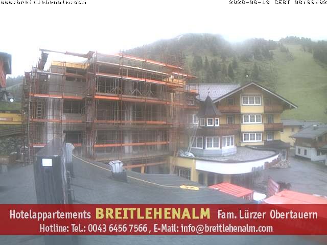 Archived image Webcam View from the hotel Breitlehenalm