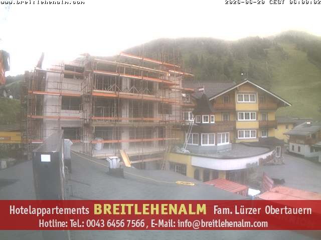 Archived image Webcam View from the hotel Breitlehenalm
