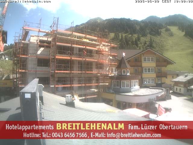 Archived image Webcam View from the hotel Breitlehenalm