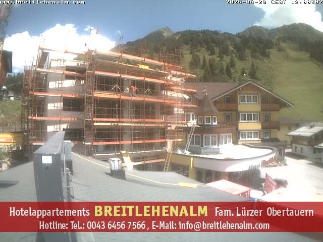 Archived image Webcam View from the hotel Breitlehenalm