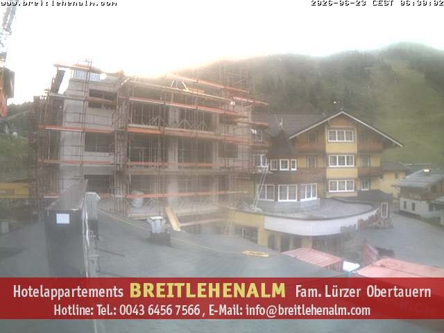 Archived image Webcam View from the hotel Breitlehenalm