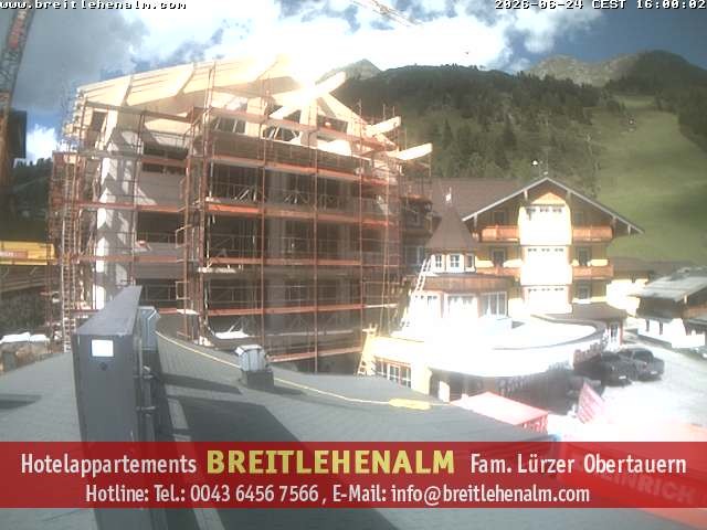 Archived image Webcam View from the hotel Breitlehenalm