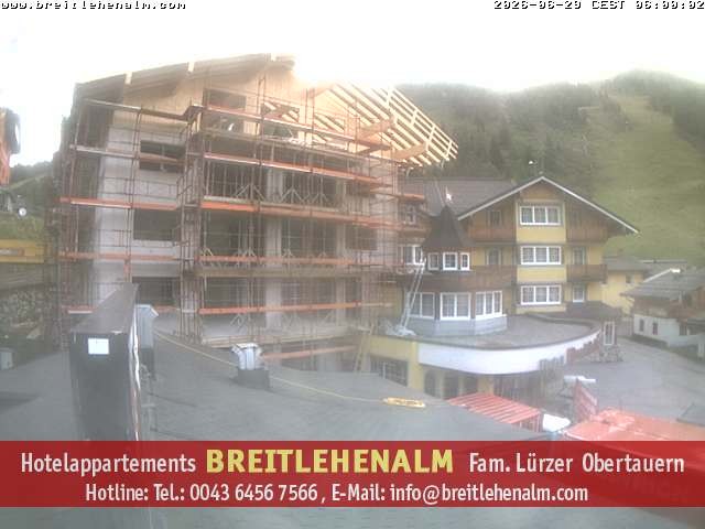 Archived image Webcam View from the hotel Breitlehenalm