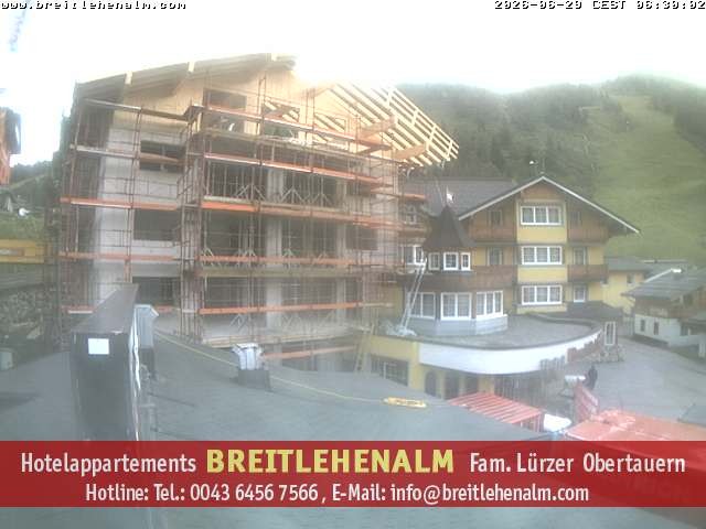 Archived image Webcam View from the hotel Breitlehenalm