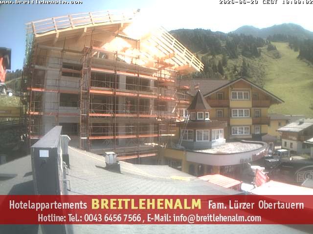 Archived image Webcam View from the hotel Breitlehenalm