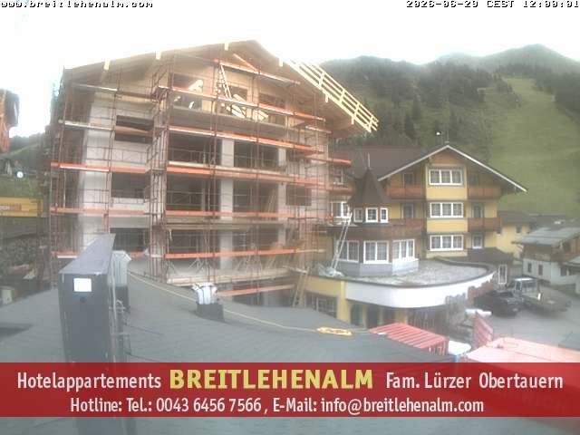 Archived image Webcam View from the hotel Breitlehenalm