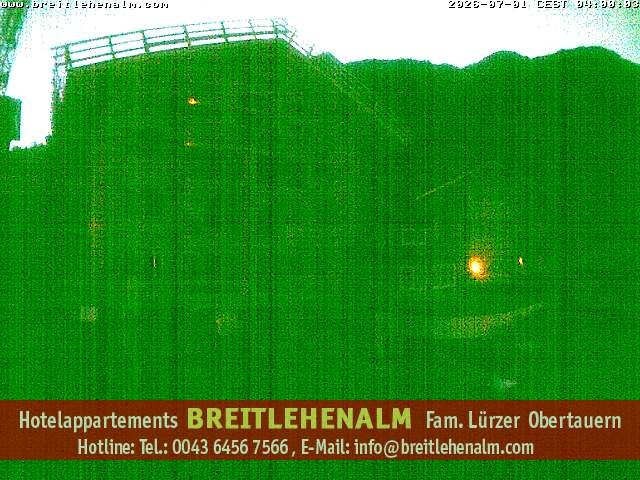 Archived image Webcam View from the hotel Breitlehenalm