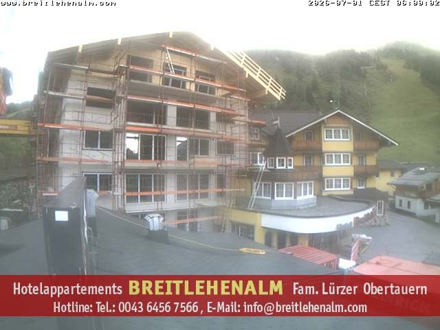 Archived image Webcam View from the hotel Breitlehenalm