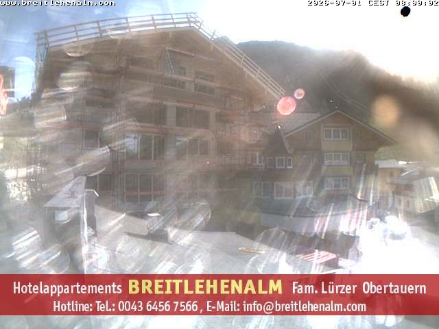 Archived image Webcam View from the hotel Breitlehenalm