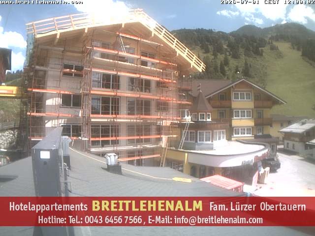Archived image Webcam View from the hotel Breitlehenalm