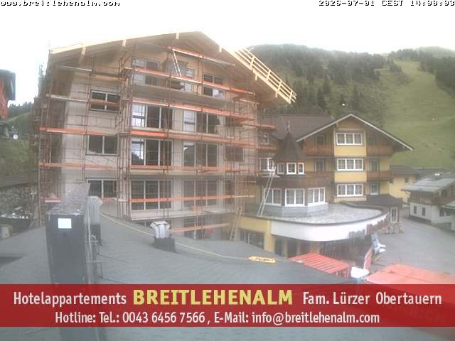 Archived image Webcam View from the hotel Breitlehenalm