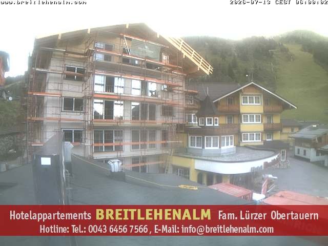 Archived image Webcam View from the hotel Breitlehenalm