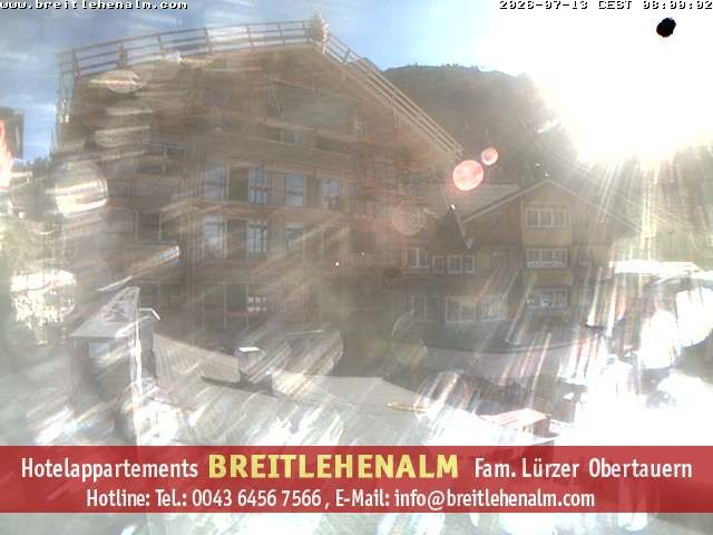 Archived image Webcam View from the hotel Breitlehenalm