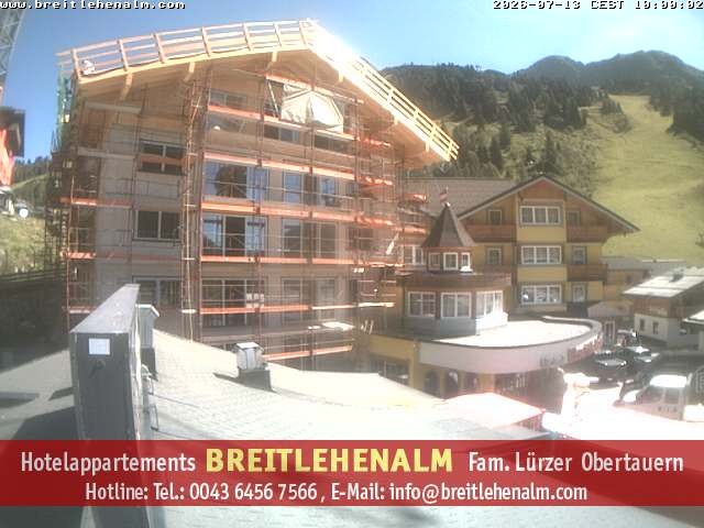 Archived image Webcam View from the hotel Breitlehenalm