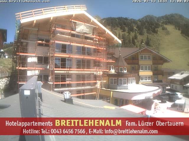 Archived image Webcam View from the hotel Breitlehenalm