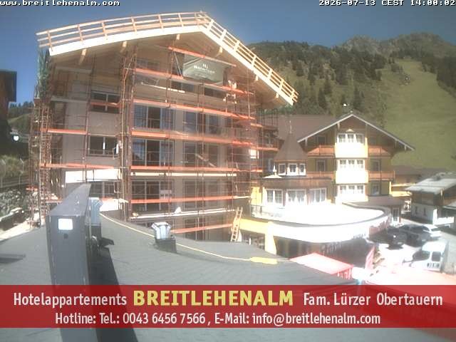 Archived image Webcam View from the hotel Breitlehenalm