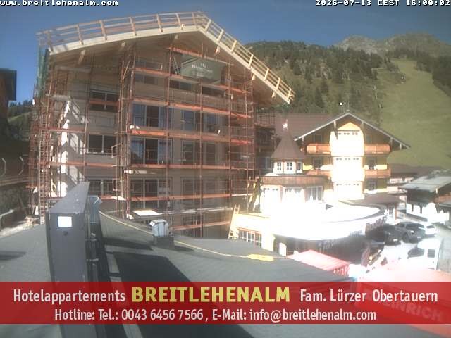 Archived image Webcam View from the hotel Breitlehenalm