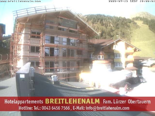 Archived image Webcam View from the hotel Breitlehenalm
