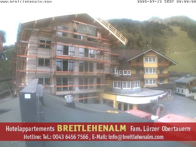Archived image Webcam View from the hotel Breitlehenalm