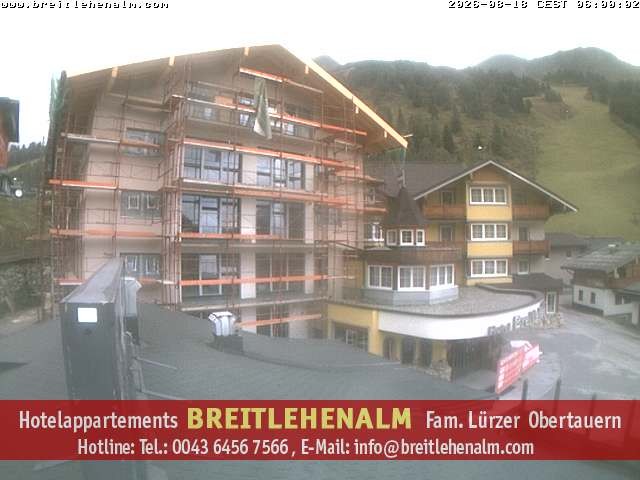 Archived image Webcam View from the hotel Breitlehenalm