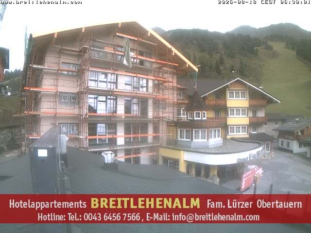 Archived image Webcam View from the hotel Breitlehenalm
