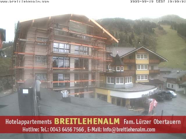 Archived image Webcam View from the hotel Breitlehenalm