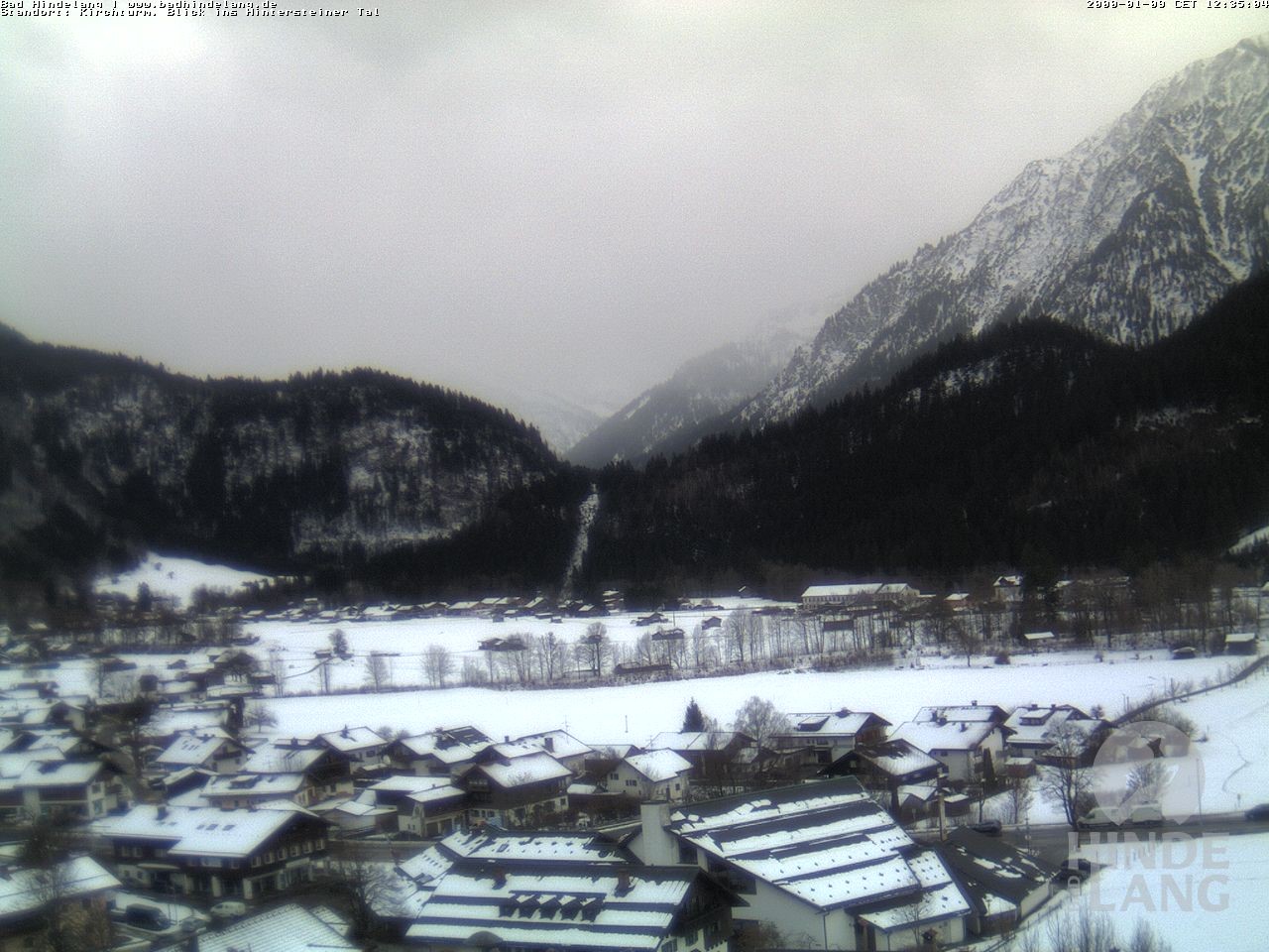Archiv Foto Webcam Kirchturmblick Richtung Hintersteiner Tal