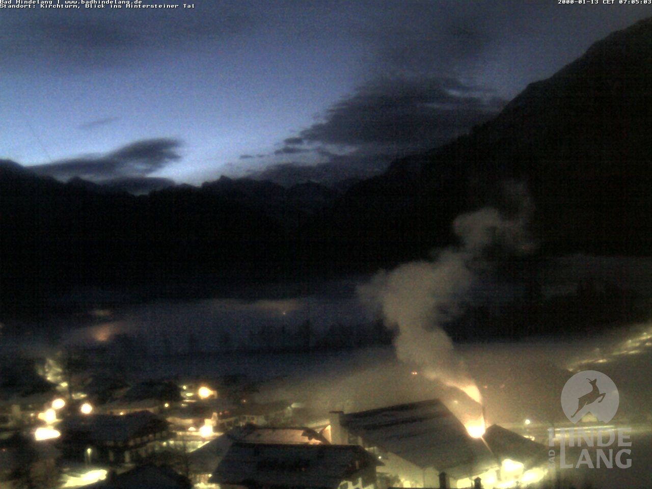 Archived image Webcam View of the church Bad Hindelang