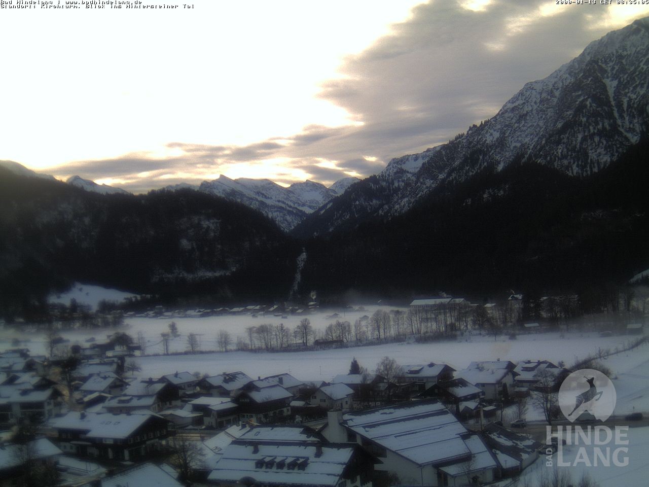 Archived image Webcam View of the church Bad Hindelang