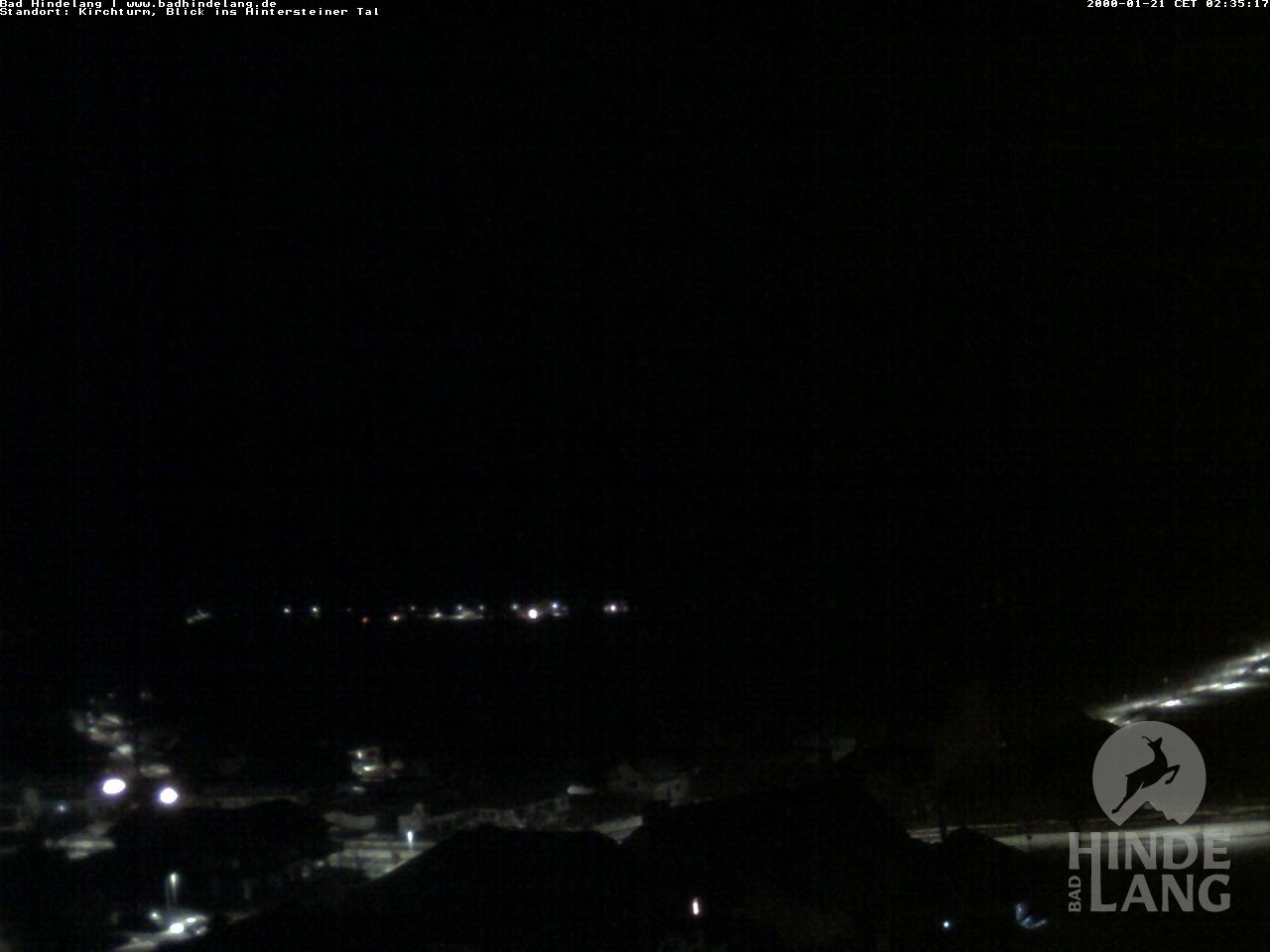 Archiv Foto Webcam Kirchturmblick Richtung Hintersteiner Tal