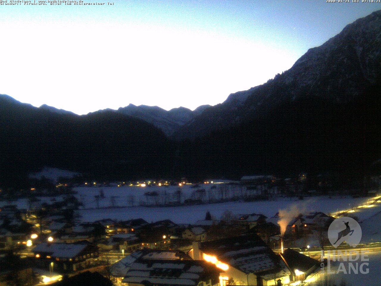 Archiv Foto Webcam Kirchturmblick Richtung Hintersteiner Tal