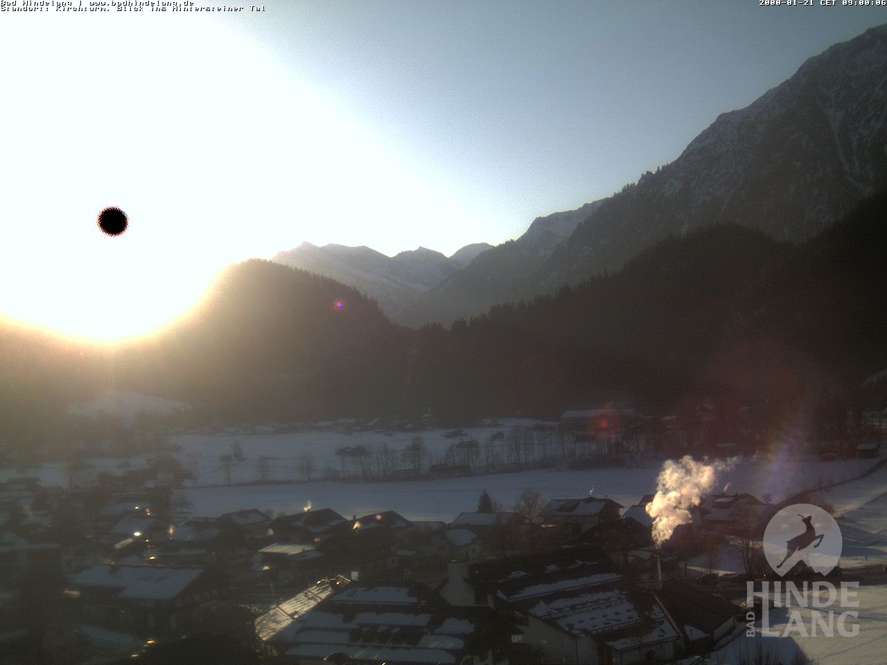 Archiv Foto Webcam Kirchturmblick Richtung Hintersteiner Tal