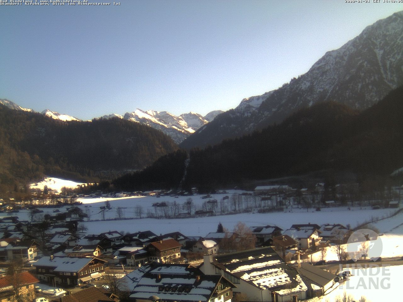 Archiv Foto Webcam Kirchturmblick Richtung Hintersteiner Tal