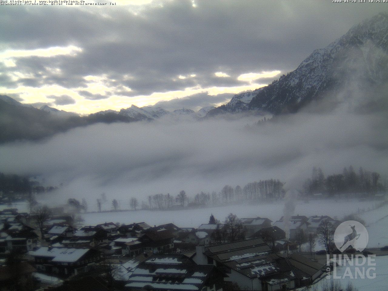 Archiv Foto Webcam Kirchturmblick Richtung Hintersteiner Tal