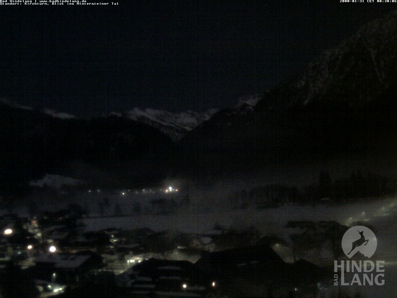 Archiv Foto Webcam Kirchturmblick Richtung Hintersteiner Tal