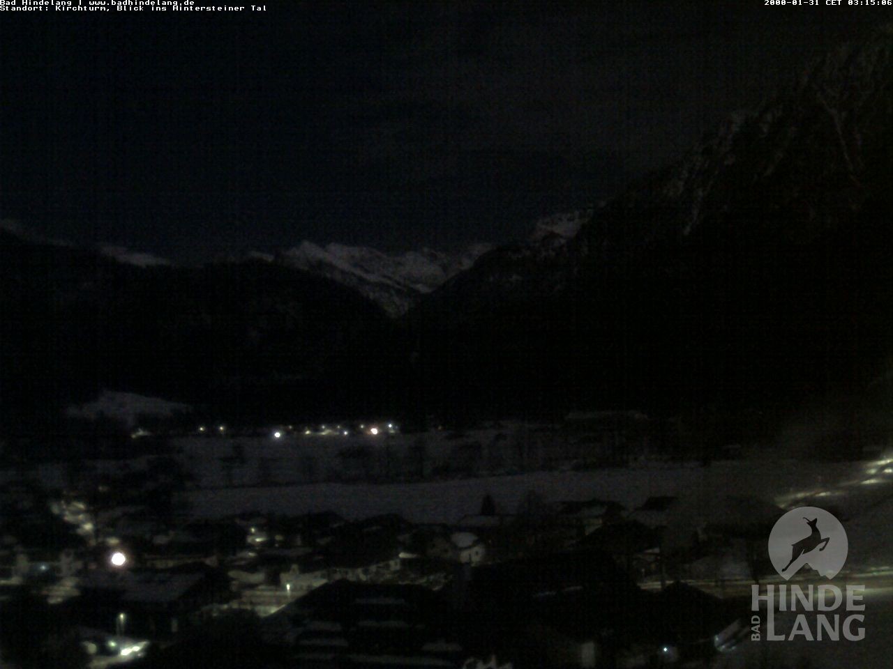 Archiv Foto Webcam Kirchturmblick Richtung Hintersteiner Tal