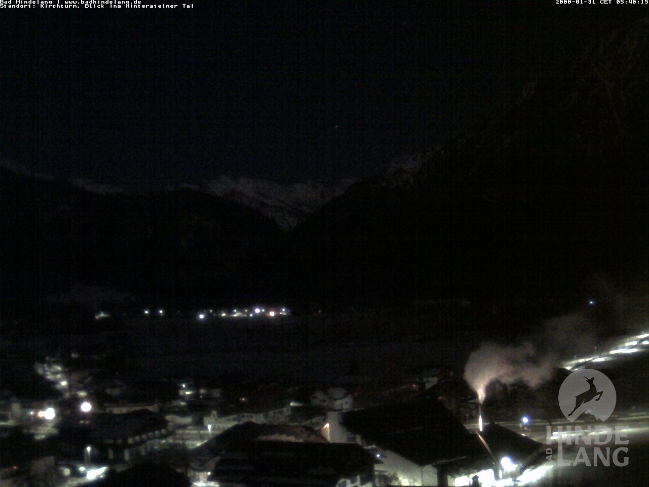 Archiv Foto Webcam Kirchturmblick Richtung Hintersteiner Tal