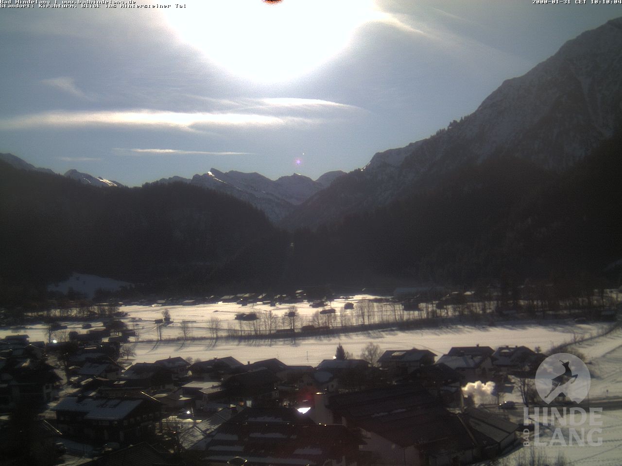 Archiv Foto Webcam Kirchturmblick Richtung Hintersteiner Tal