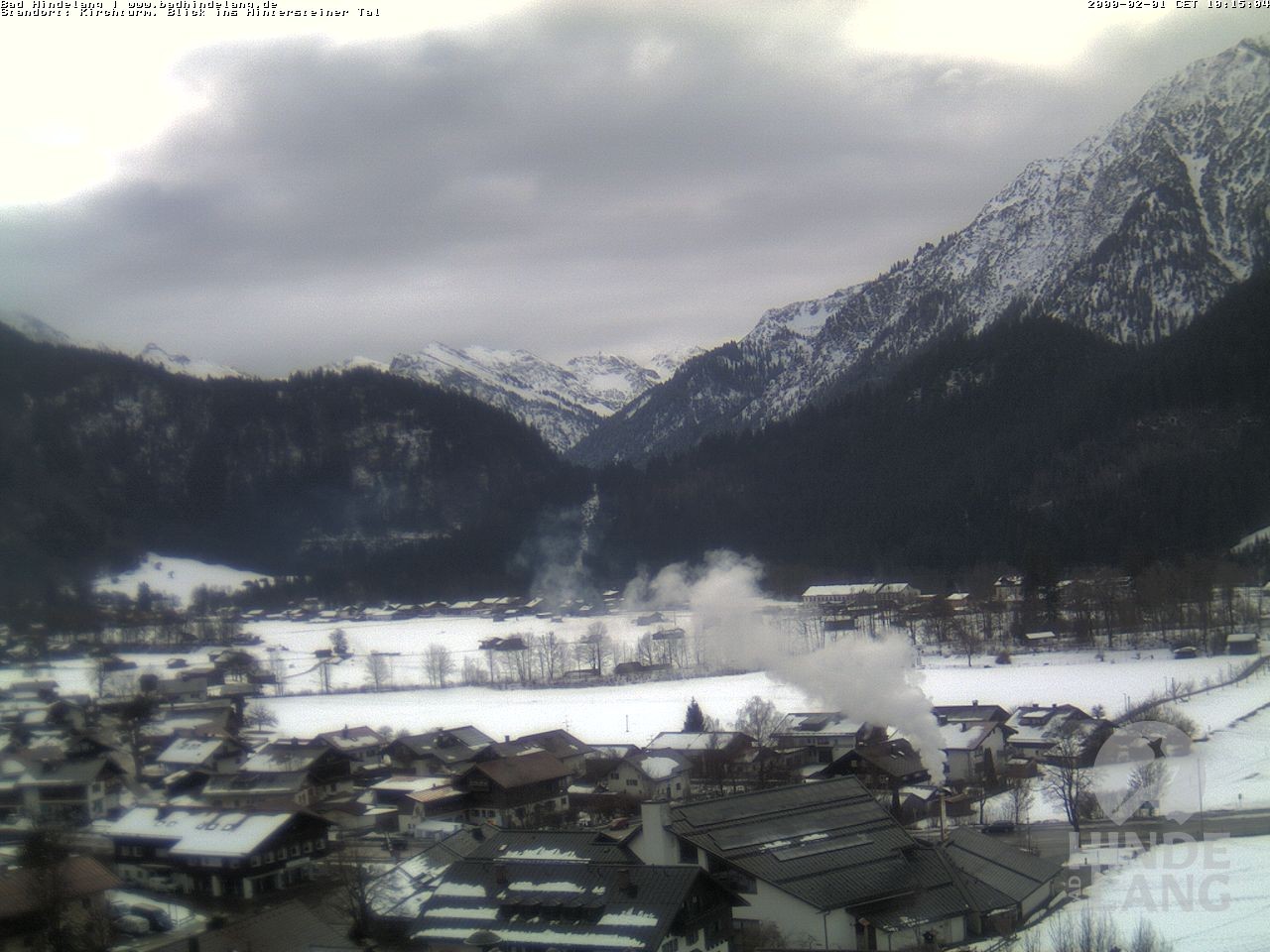 Archiv Foto Webcam Kirchturmblick Richtung Hintersteiner Tal