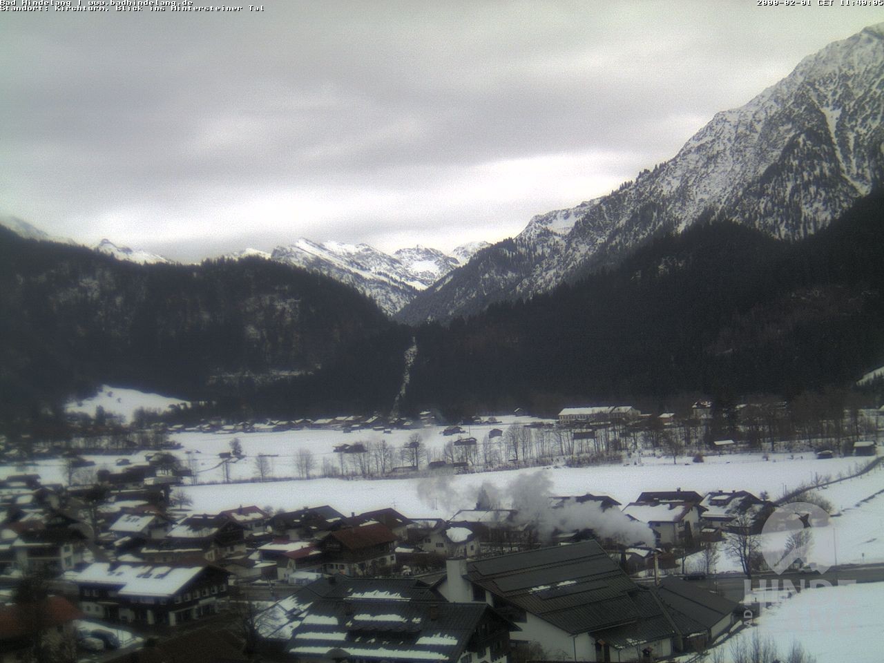 Archiv Foto Webcam Kirchturmblick Richtung Hintersteiner Tal