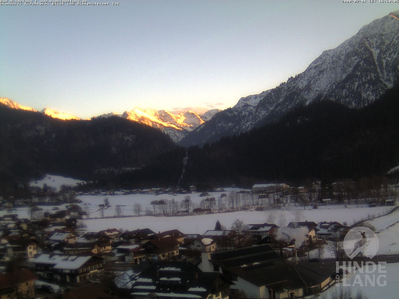 Archiv Foto Webcam Kirchturmblick Richtung Hintersteiner Tal