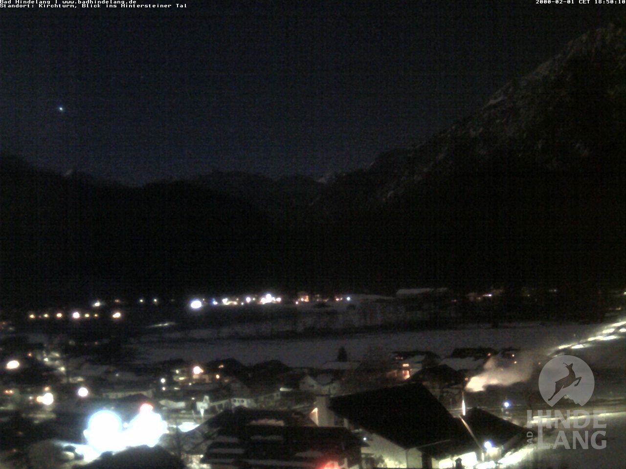 Archiv Foto Webcam Kirchturmblick Richtung Hintersteiner Tal