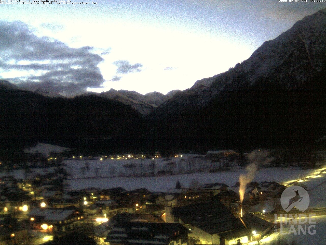 Archiv Foto Webcam Kirchturmblick Richtung Hintersteiner Tal