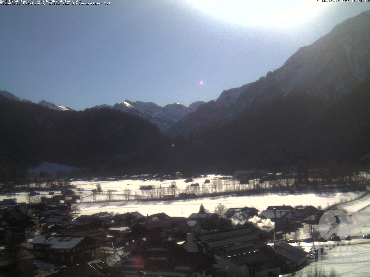 Archiv Foto Webcam Kirchturmblick Richtung Hintersteiner Tal