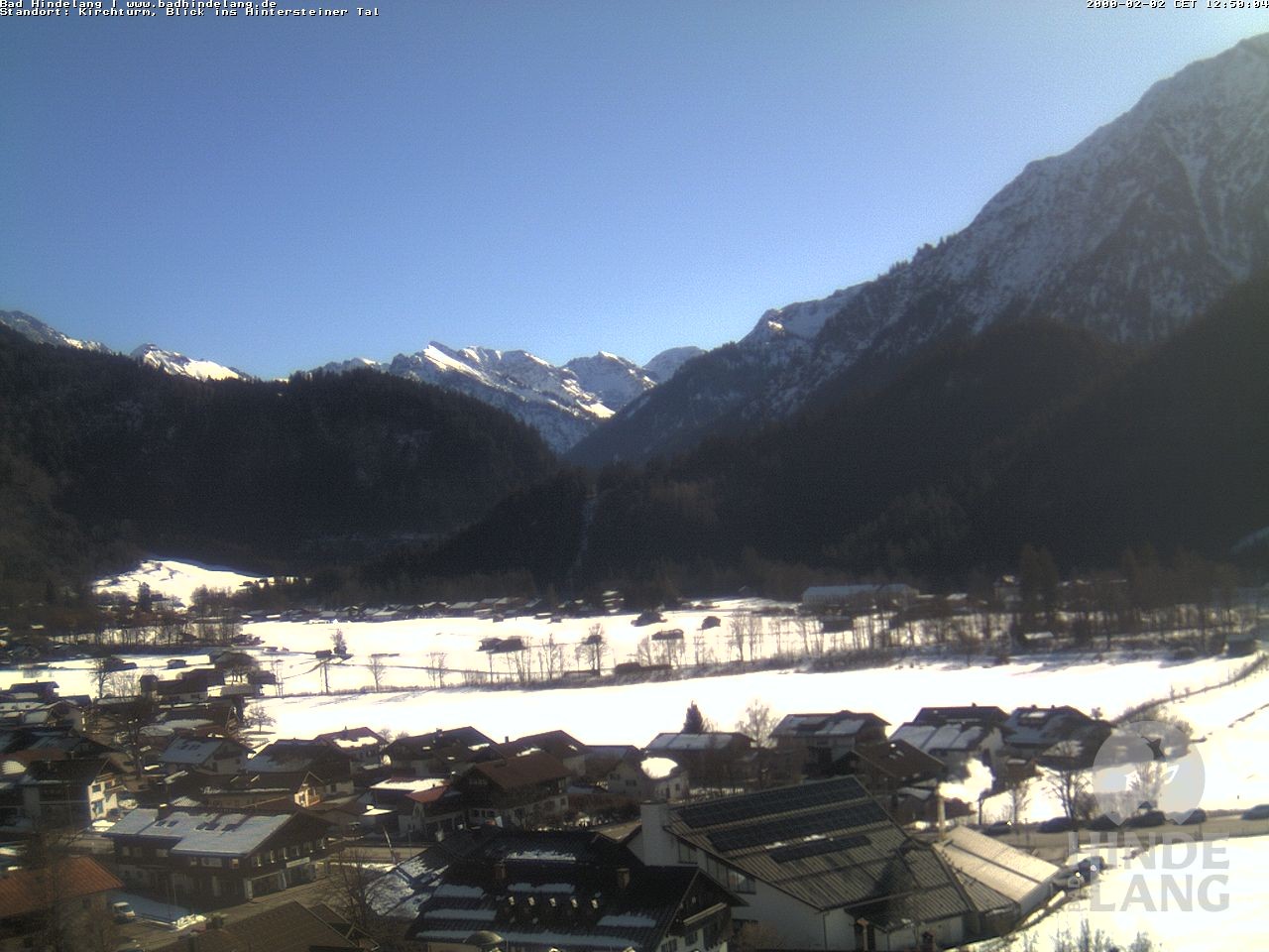 Archiv Foto Webcam Kirchturmblick Richtung Hintersteiner Tal